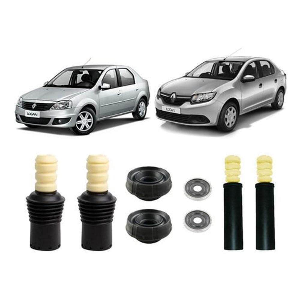 Kit 4 Coxim Dianteiro Batente Traseiro Logan 2018 2019 2020