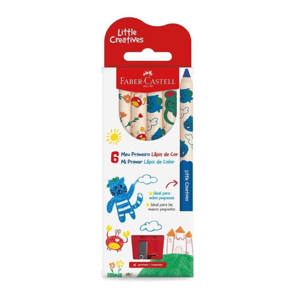 Lapis De Cor 6 Cores Little Creatives Primeiro Lapis Faber
