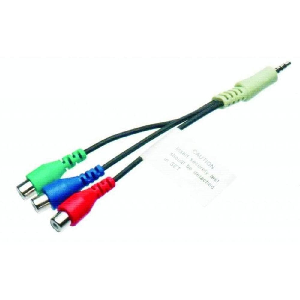 Cabo P2 4C + 3 Jack Rca Vd/Az/Vm 16,5Cm
