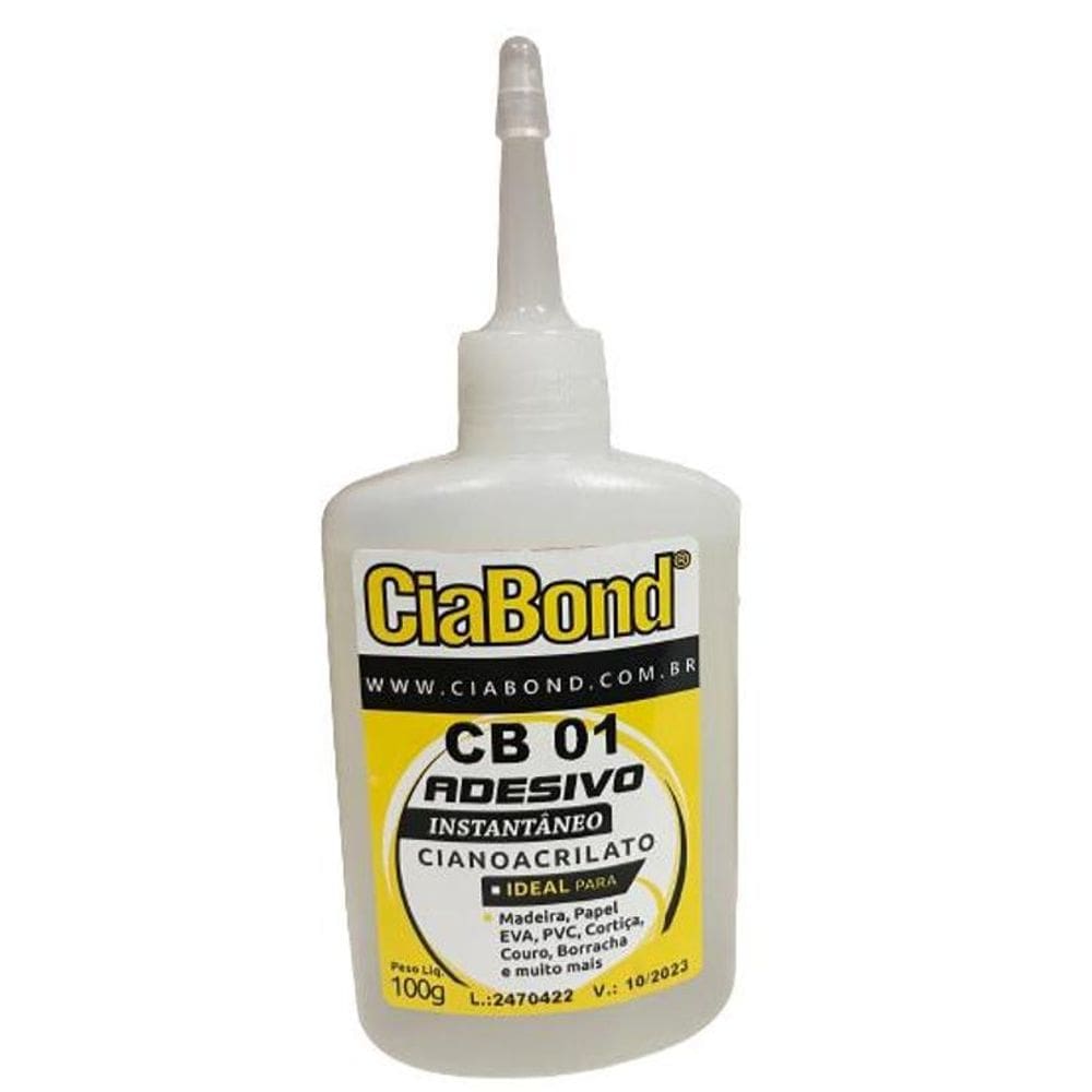 Cola Adesivo Instantâneo Cianoacrilato Cb 01 Ciabond 100G