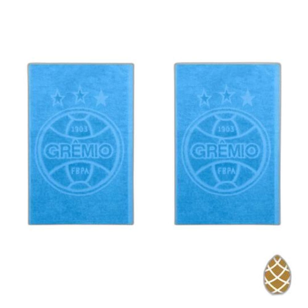 Kit 2 Toalhas De Rosto Jacquard Buettner Grêmio Azul