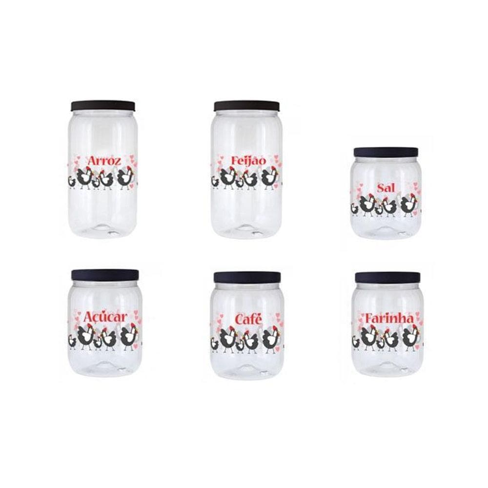 Kit Pote Mantimento Galinha C/6 Pçs