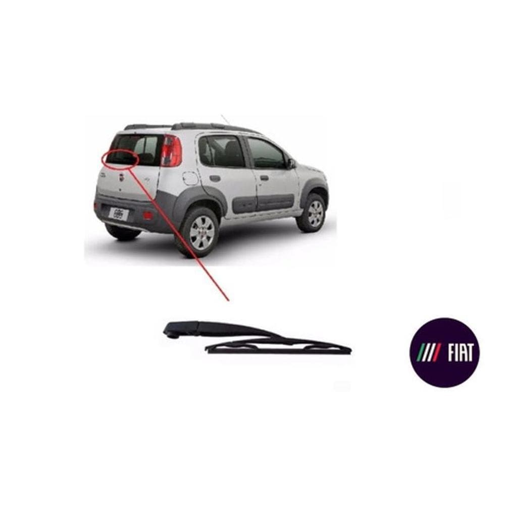 Braço Limpador Traseiro E Palheta Fiat Novo Uno
