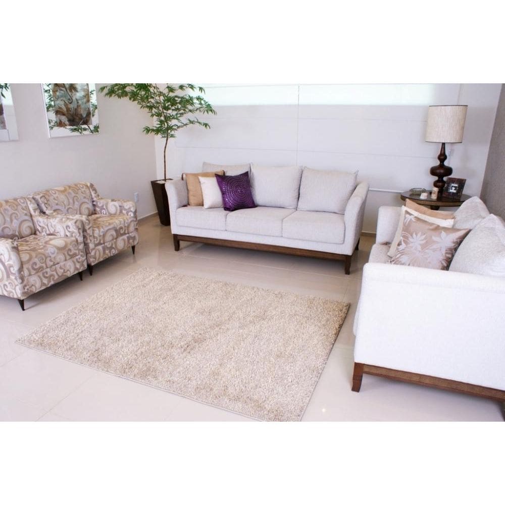 Tapete Para Sala Grande Lounge Gold C2 Cinza 200X300 Cm