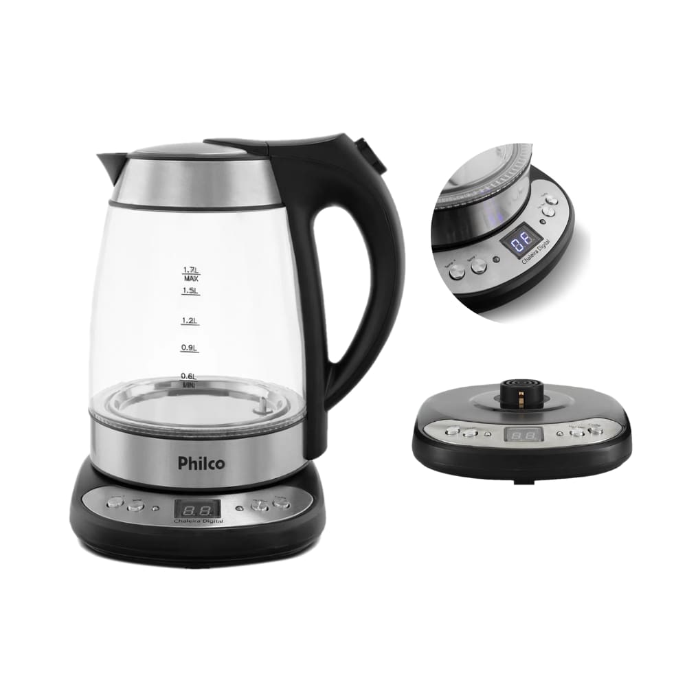 Chaleira Elétrica Digital Glass 1,7L PCHD Philco 220V