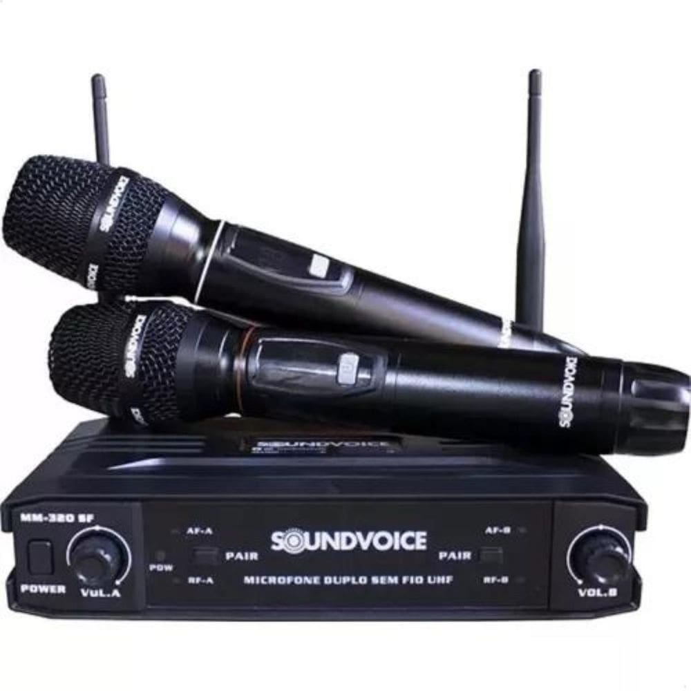 Microfone Sem Fio Uhf Soundvoice Mm-320