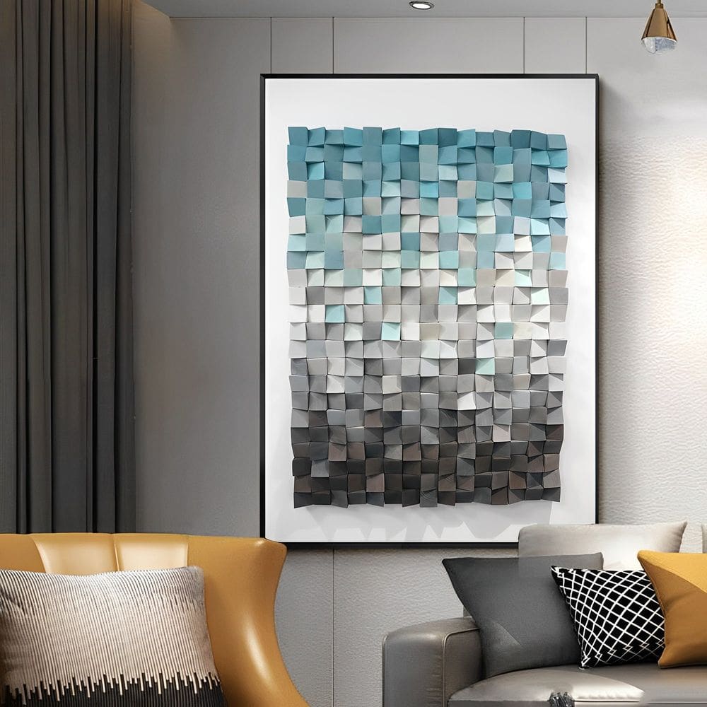 Quadro Azul 3D Effect -- BR ARTES