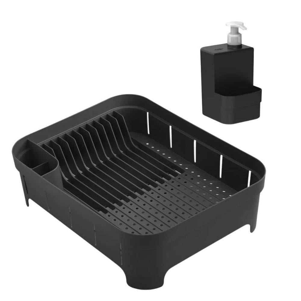 Kit Organizador Pia Cozinha Escorredor Louça - Preto