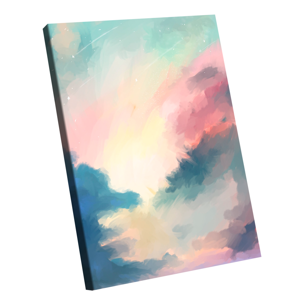 Quadro Decorativo  Abstrato Branco Rosa