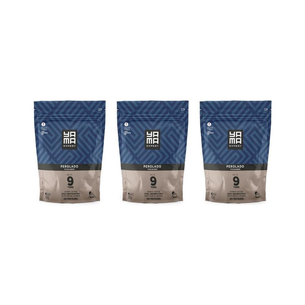 Po Descolorante Yama Perolado 300G - Kit Com 3Un