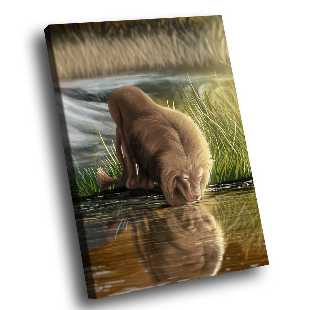 Quadro Decorativo Leão Natureza