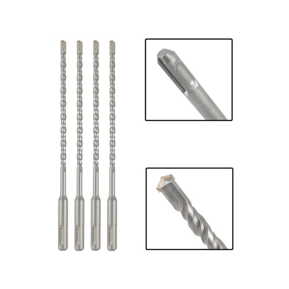 Jogo 4 Brocas Sds Plus 8X310 Mm Aço Carbono Tungstênio