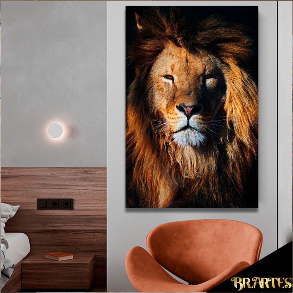 Quadro Decorativo Leão Reluzente