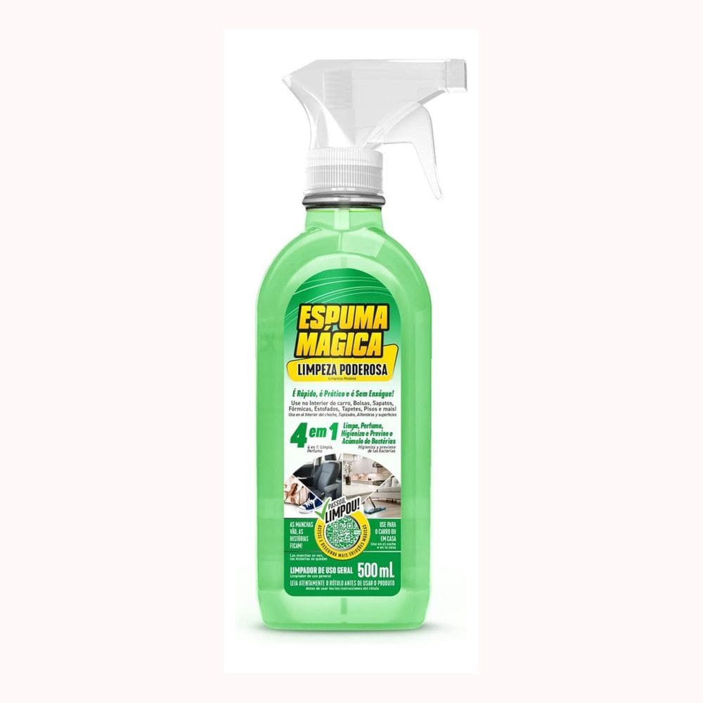Spray Espuma Mágica - Limpeza Poderosa 4 Em 1 - 500 Ml