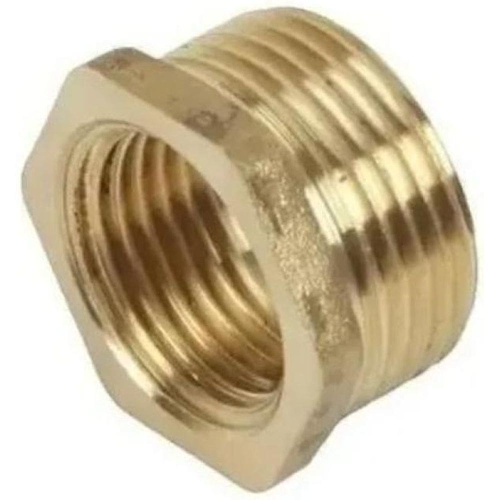 Bucha De Redução Em Metal 1/2 X 3/4 Latão Amarelo Torneira