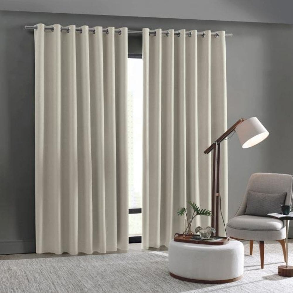 Cortina Blackout 100% Linen 4,2 X 2,3 - Bella Janela Duna