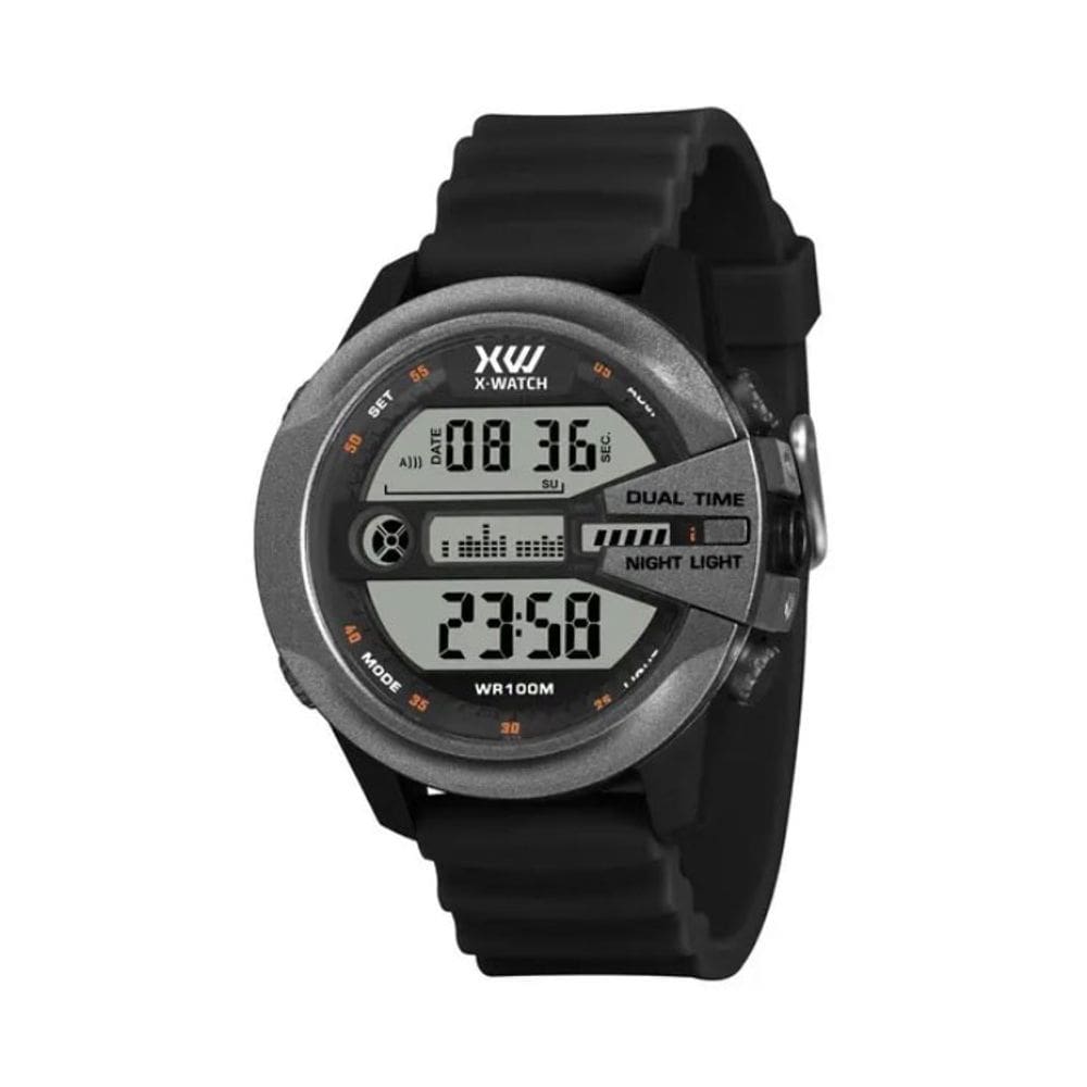 Relógio X Watch autêntico grafite Digital Esportivo 100m