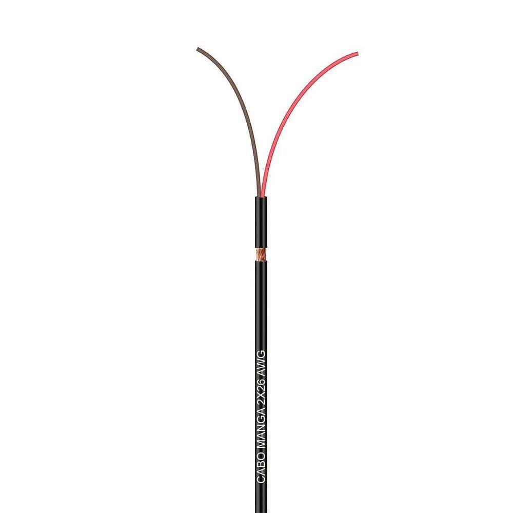 Cabo Manga 02X26 Awg - Com Blindagem Preto - 5 Metros