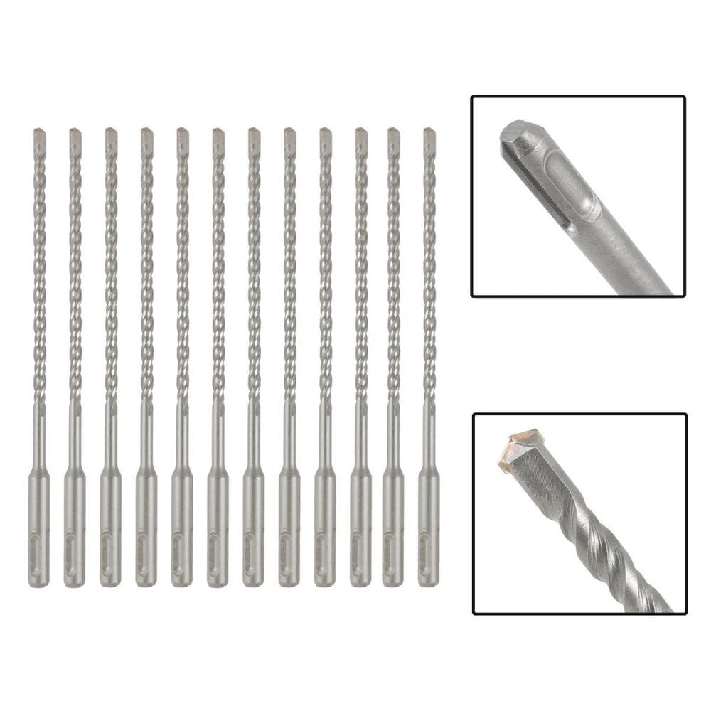 Jogo 12 Brocas Sds Plus 8X310 Mm Aço Carbono Tungstênio