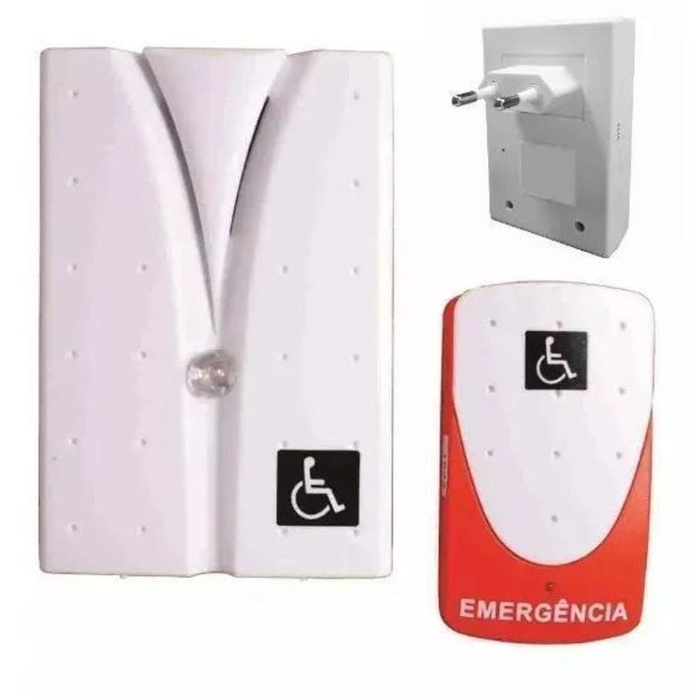 Alarme Audiovisual Para Banheiro Pne Lv Bivolt