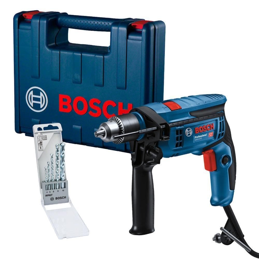 Bosch Furadeira Imp Gsb 13Re 750W 220V Maleta 5 Brocas