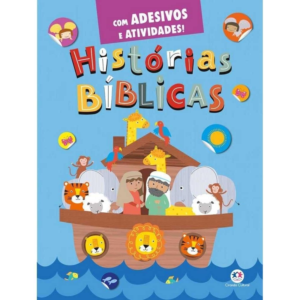 Livro Para Colorir Com Adesivos Historias Biblicas