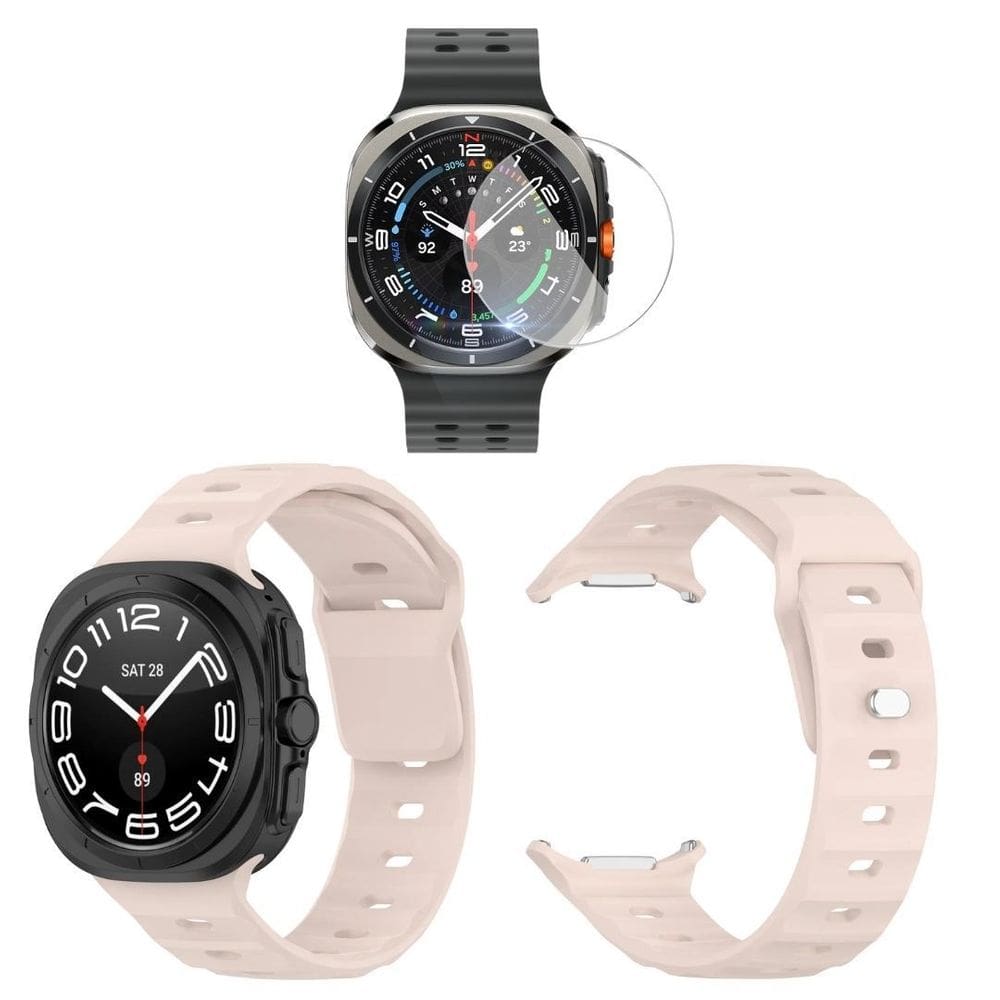 Pulseira Silicone + Pelicula Vidro Para Galaxy Watch Ultra