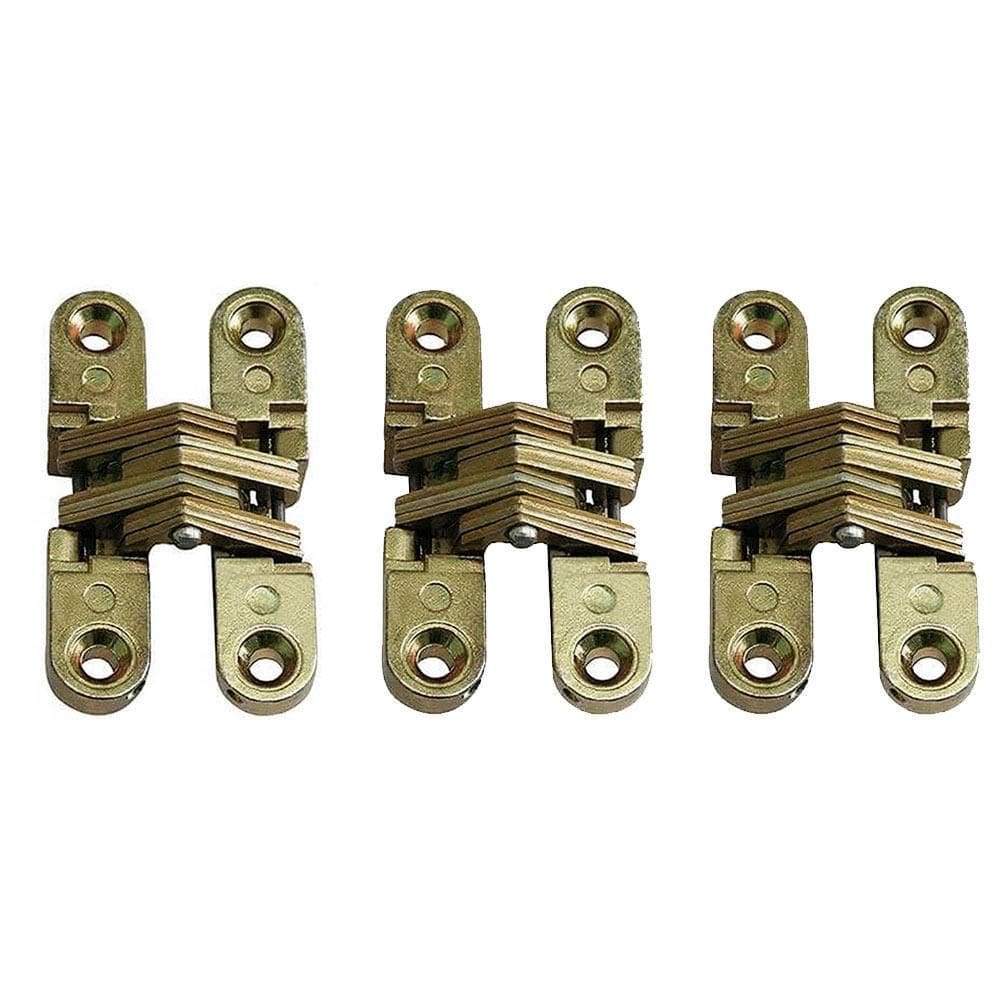 Kit 3 Dobradiças Invisíveis 70Mm Cruz Para Portas Interna