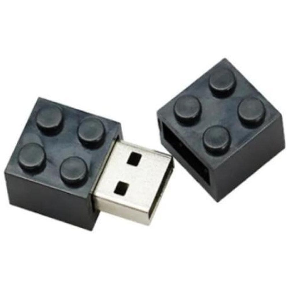 Pen Drive Formato Peça Lego Blocos Preto 8 Gb