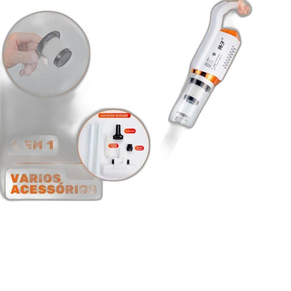 Aspirador Pó Portátil Sem Fio Automotivo Limpeza Detalhada