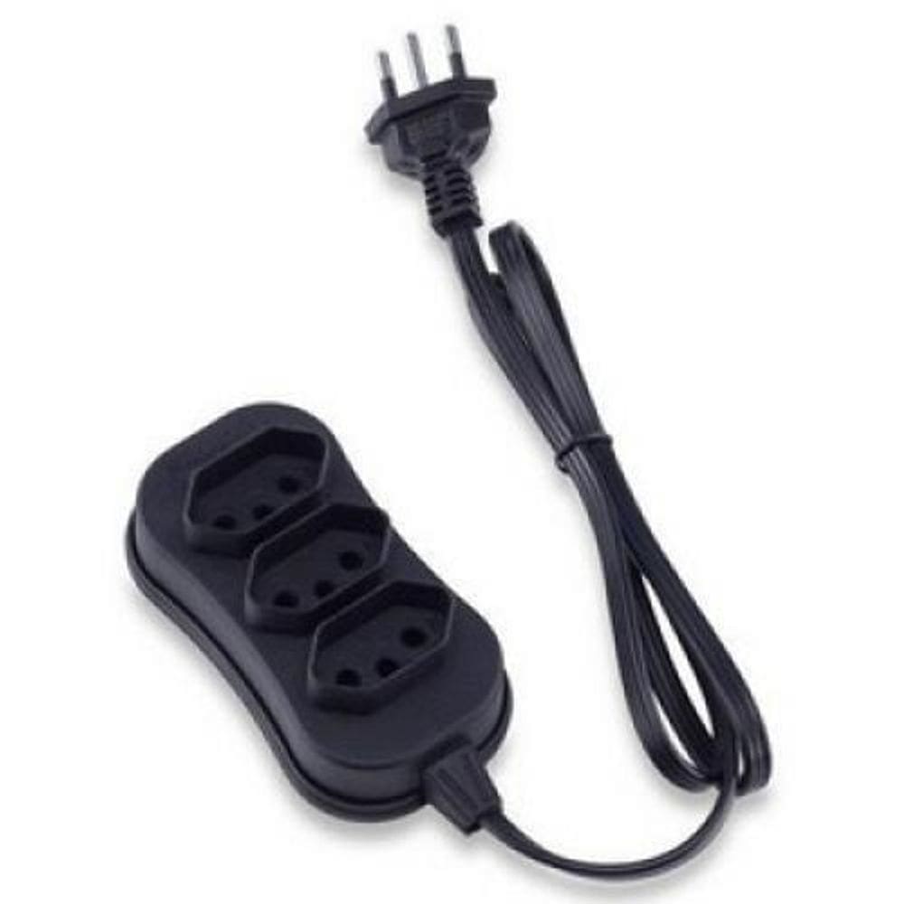 Extensao 3 Tomadas Slim Tripolar 3,0M