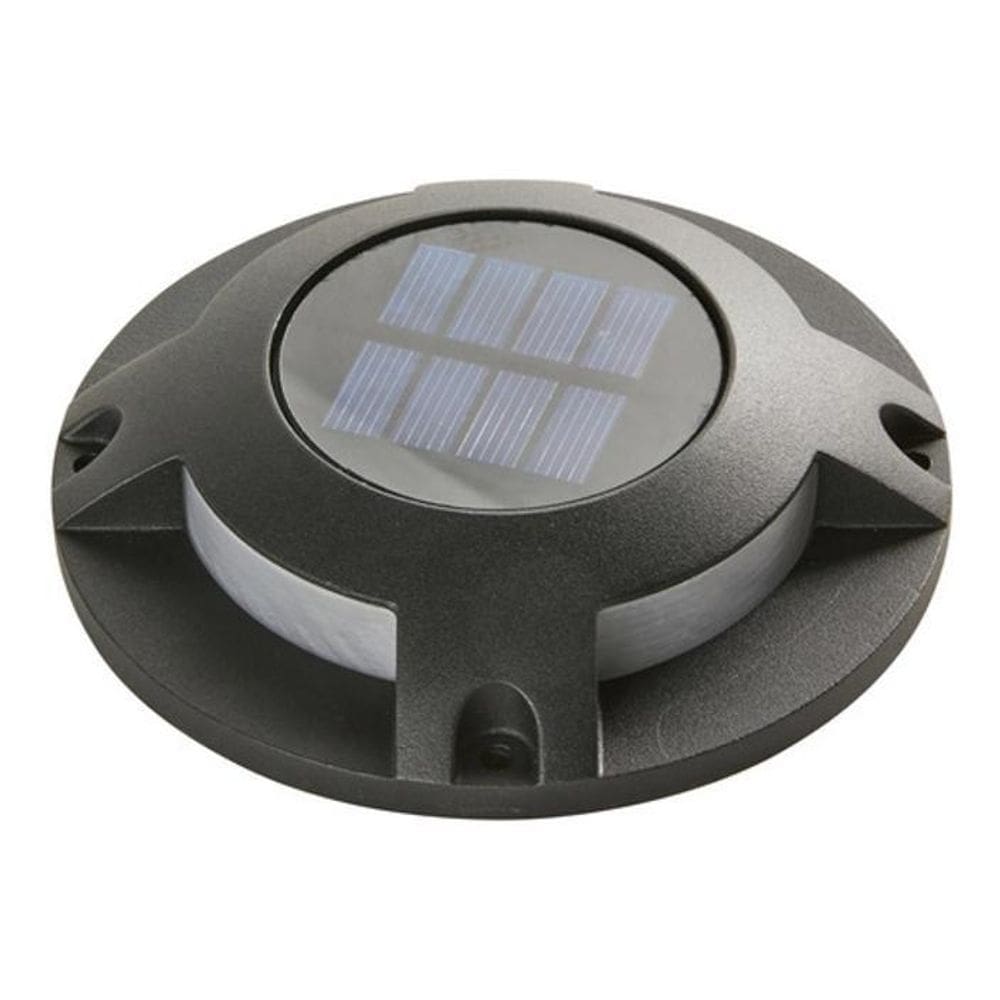Balizador Led Solar Alum Luminária De Chão Sobrepor - Preto