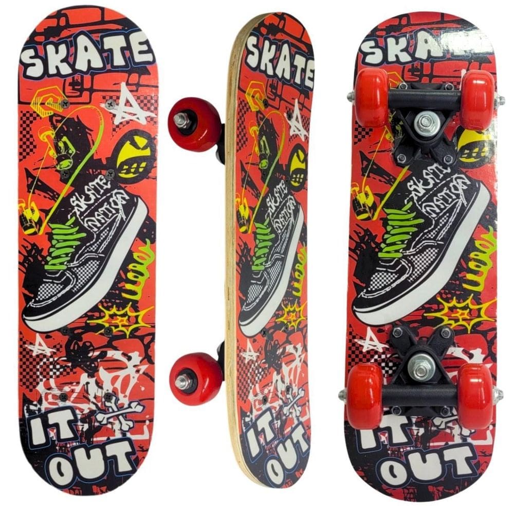 Mini Skate Infantil Estampado Radical Até 30 Kg