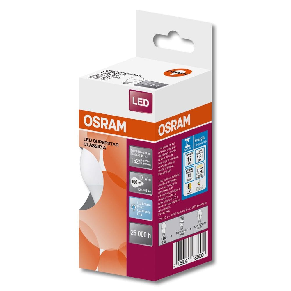 Kit 25 Lampadas Led Cla100 17W 6500K 1521Lm E27 - Osram