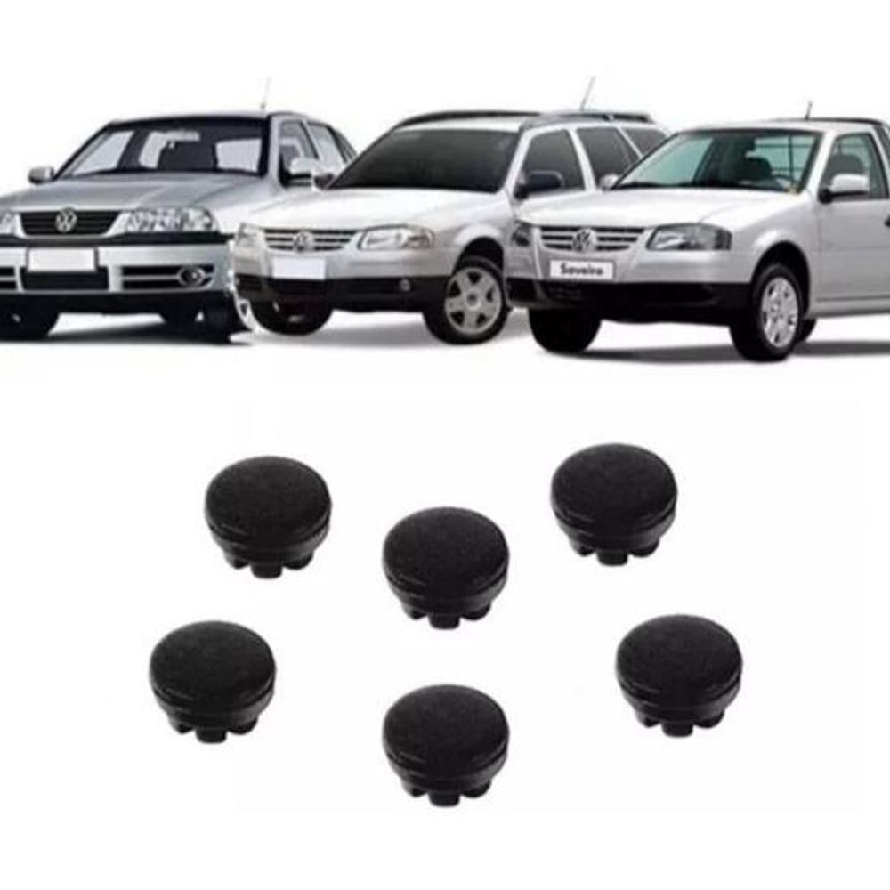 Kit 6 Tampas Grelha Churrasqueira Gol Saveiro Parati G2 Bola