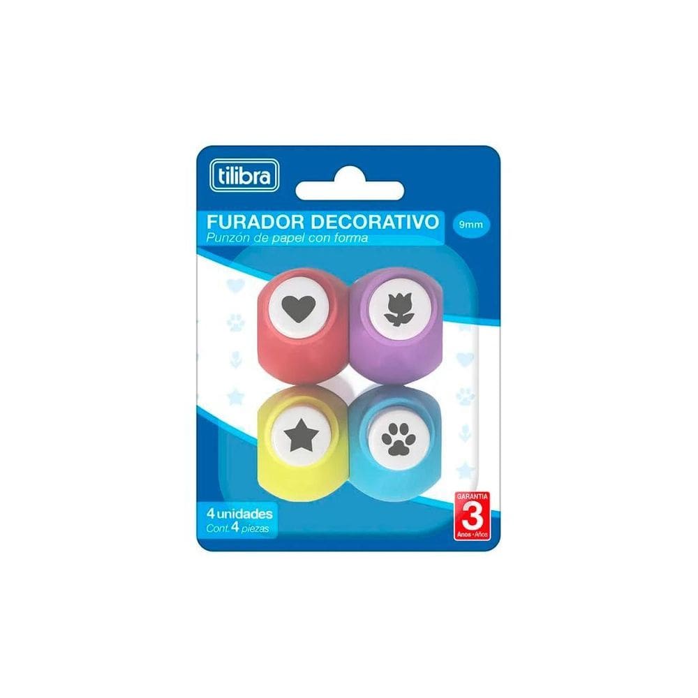 Furador Decorativo De Papel - Tilibra - 4 Unidades 9Mm