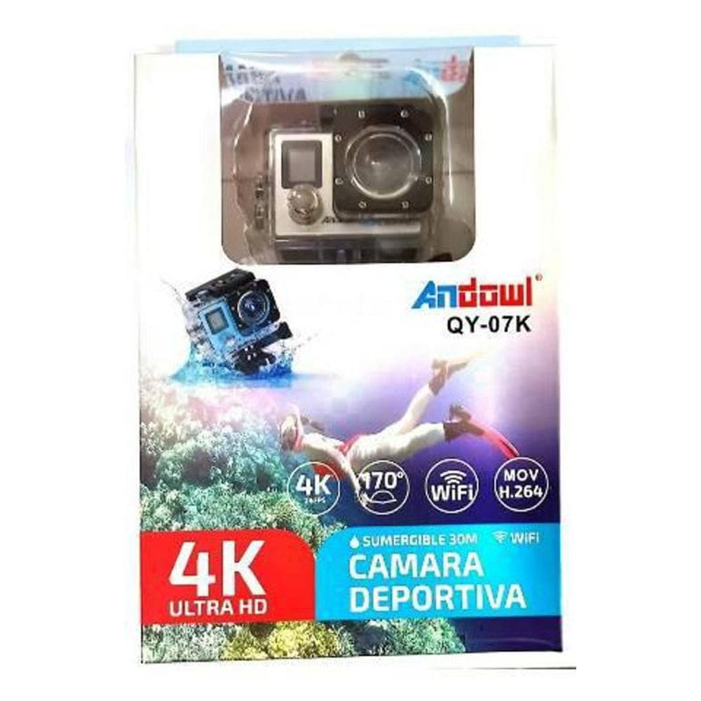 Câmera Sportiva 4K Andowl Action Wifi Branco