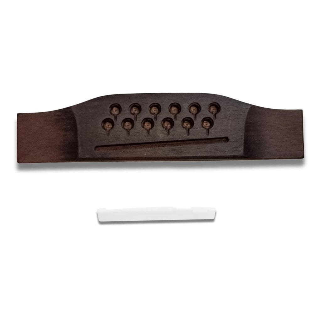 Kit Folk Cavalete 12 Cordas Aço + Rastilho White