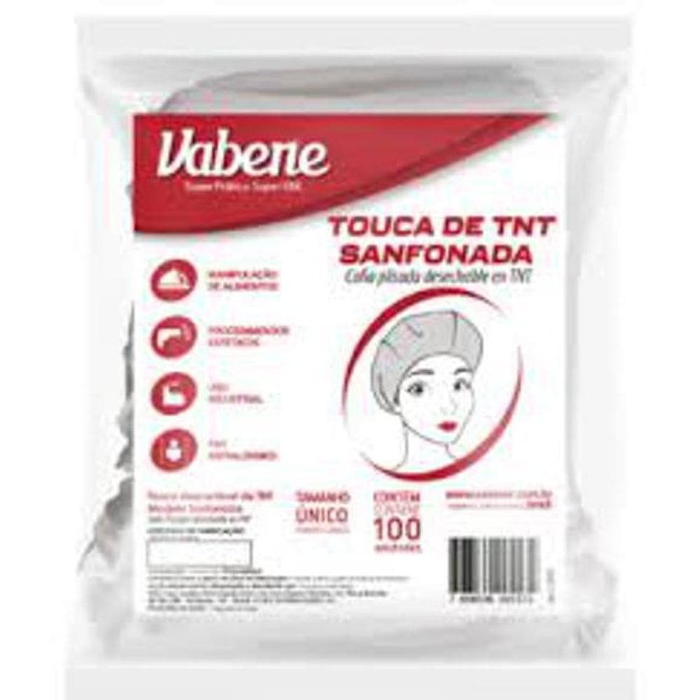 Touca Descartável Em Tnt Vabene Com 100Un