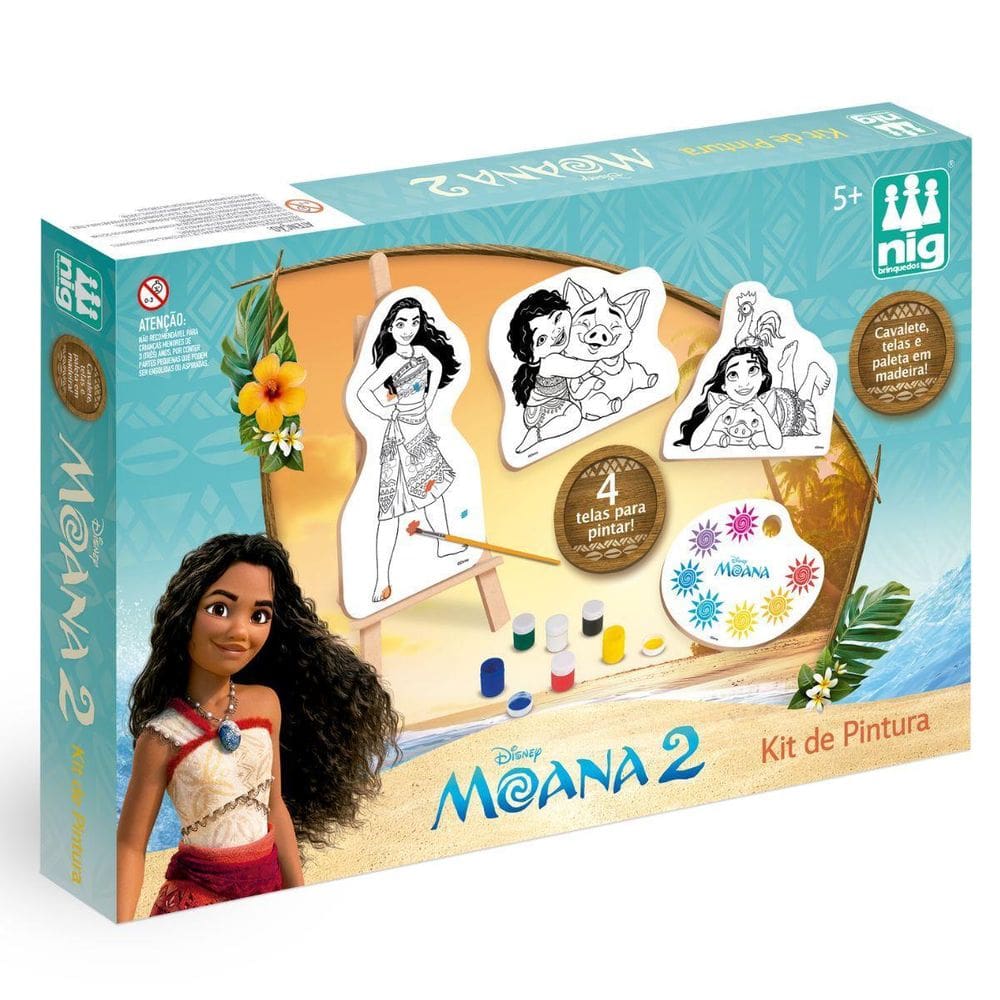 Kit De Pintura Disney Moana 2 4101 - Nig Brinquedos