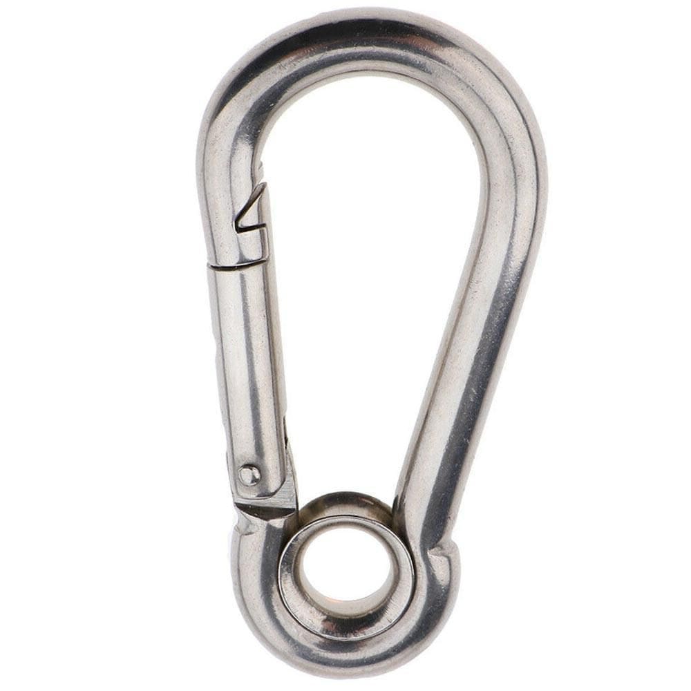 Mosquetão Inox Trava Automática 9Mm X 90Mm Com Olhal