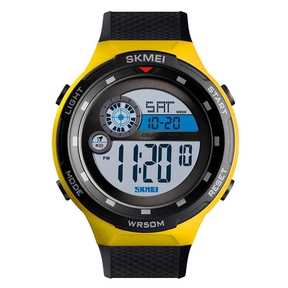 Relógio Masculino Skmei Digital 1465 - Preto E Amarelo