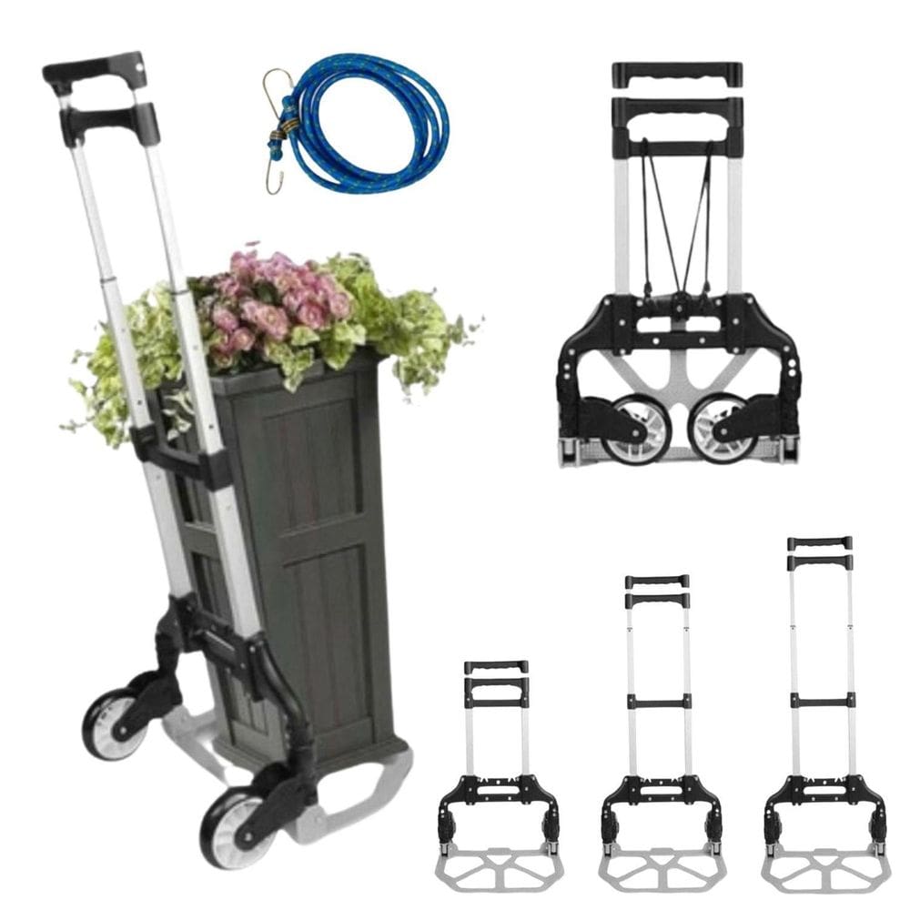 Carrinho De Alumínio Dobrável Cargas 80 Kilos 03 Estágios