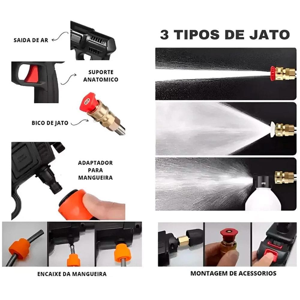 Lavadora 48V Com Sabão Para Motos E Carros
