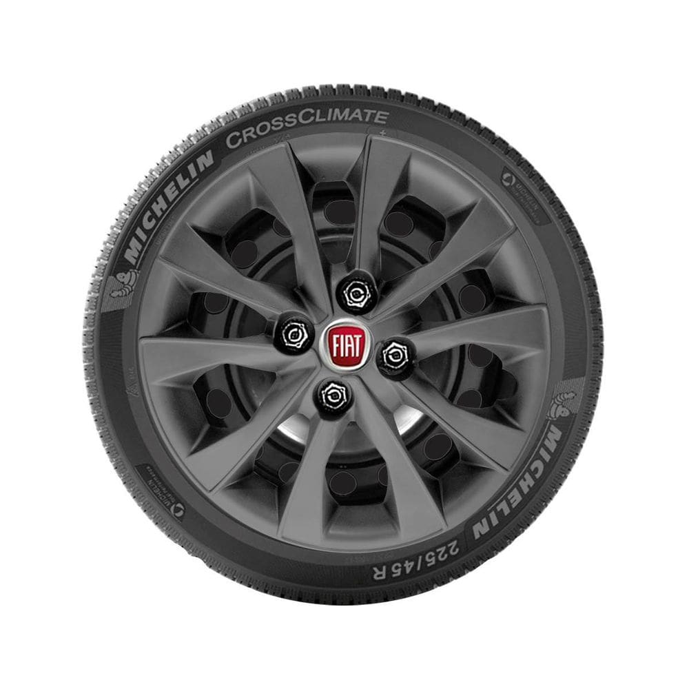 1X Calota Fiat Mobi Argo Palio Aro 14 Grafite Emblema 293Cb