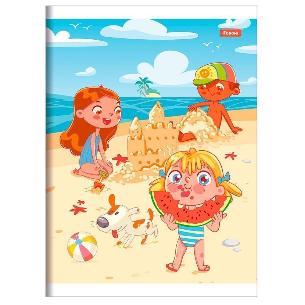 Caderno Brochurão 96Fls Flex 200X275Mm Básico Praia Foroni