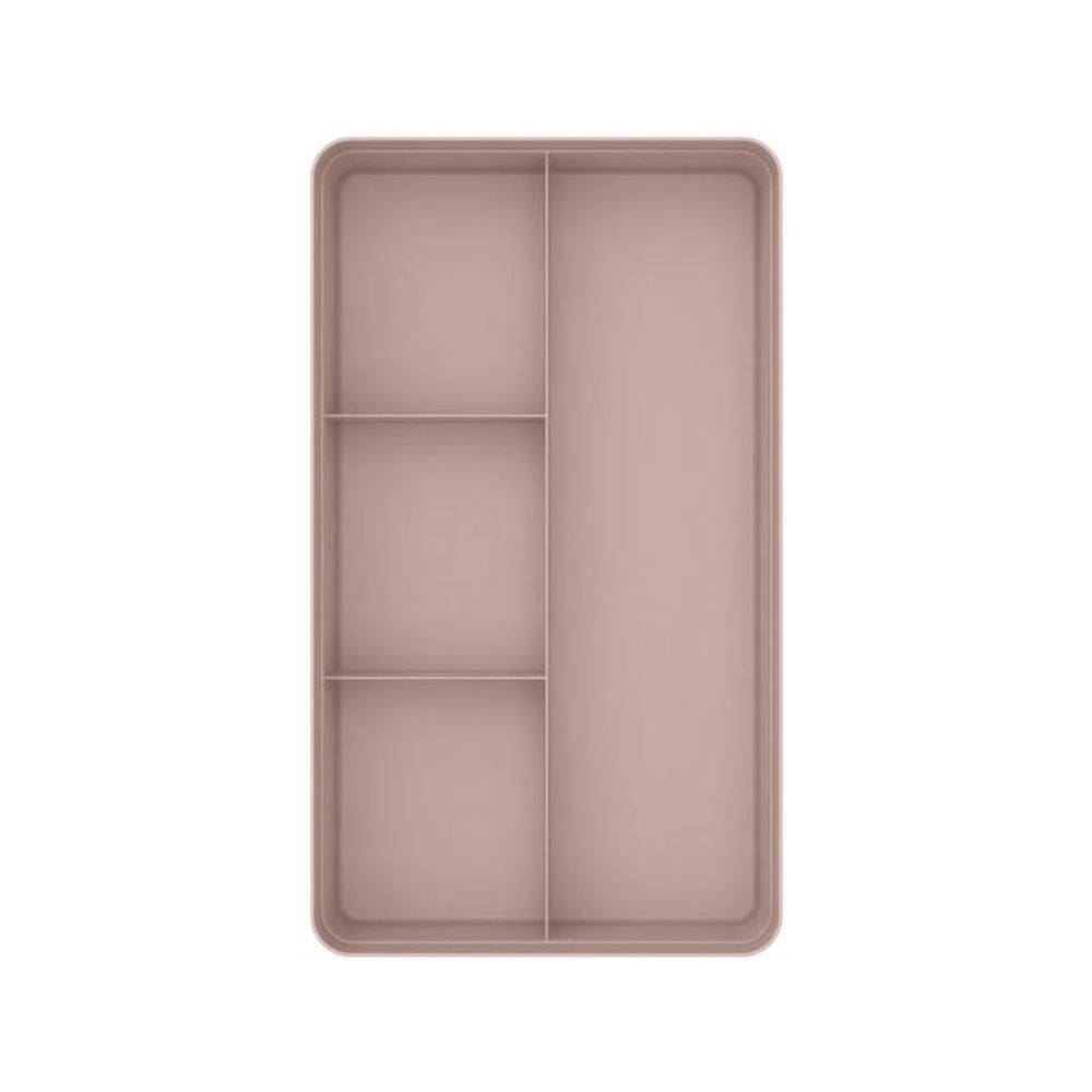 Organizador De Gavetas Logic 4 Secoes Rosa Quartz Fechado