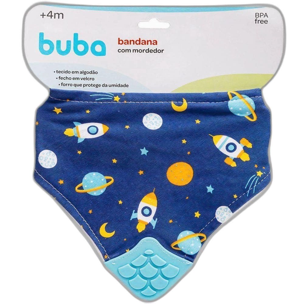 Bandana Baby Com Mordedor Espaço Buba