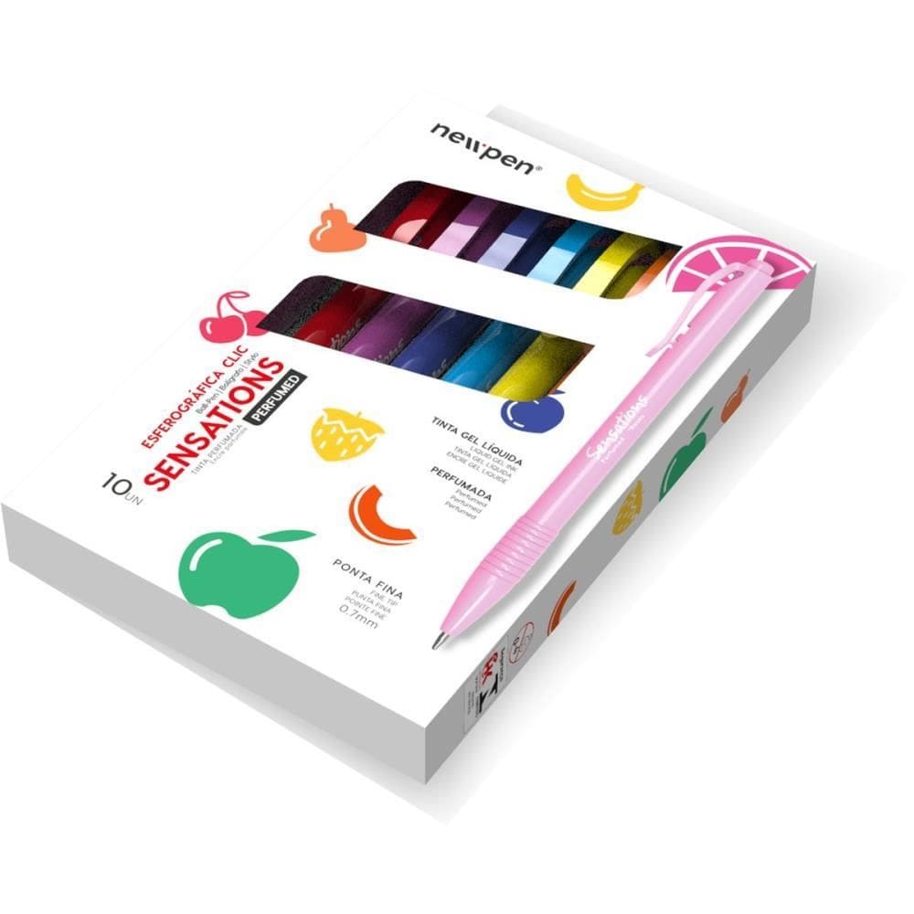 Caneta Esferográfica Clic Sensations 10 Cores Perfumadas