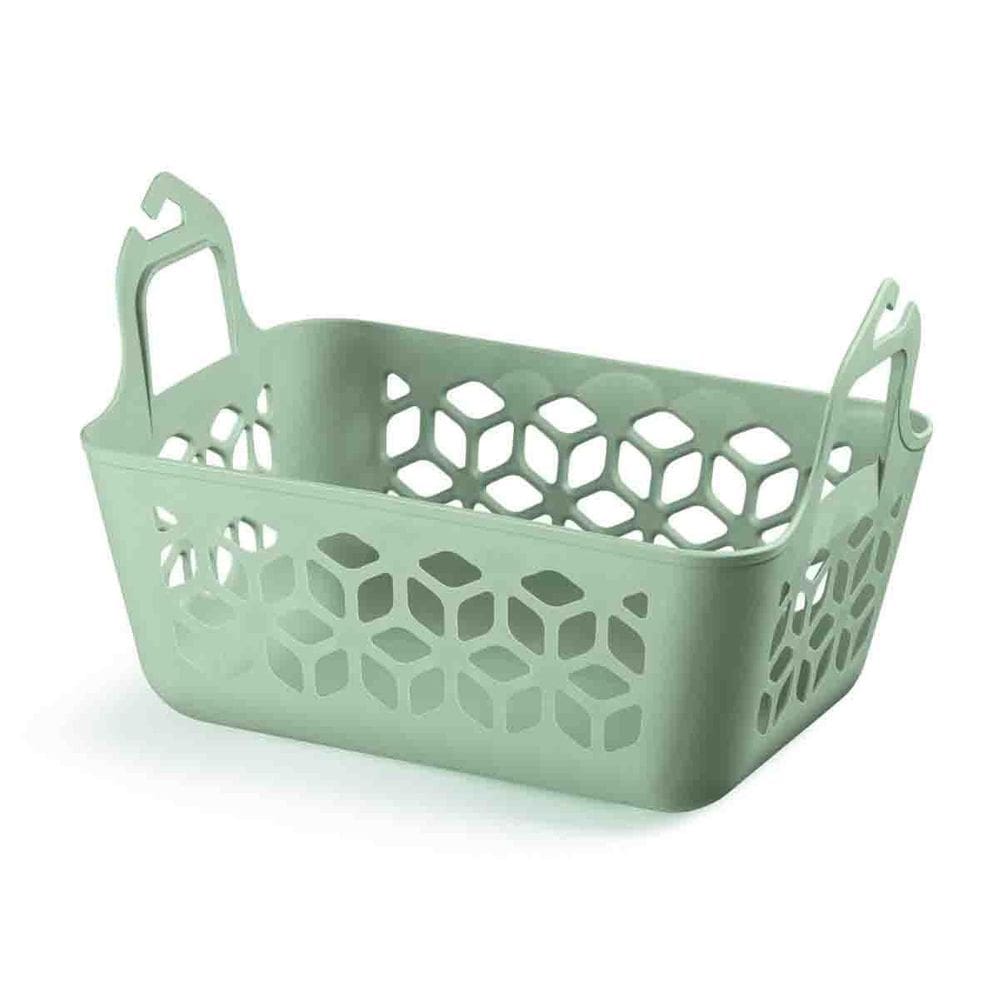 Cesto Prendedores De Roupa Organizador Plástico Uz Verde